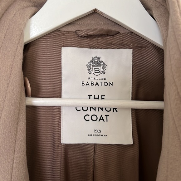 NWOT Babaton Connor Coat XXS Dovetail Taupe - Picture 6 of 10